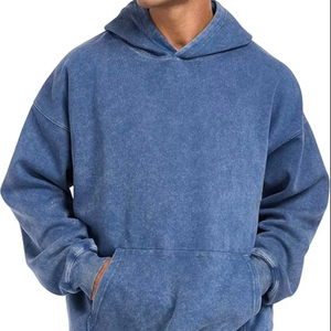 เสื้อสวมหัวลำลองสำหรับผู้ชายผ้าฟลีซซักกรดไซส์ใหญ่พิเศษ - Product Image 1