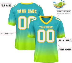 Streetwear OEM Maillots de football américain Urban Clubwear Sportswear Polyester Mesh Séchage rapide Respirant Impression par sublimation - Product Image 6