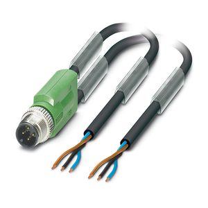สายเคเบิลตัวจ่ายสัญญาณเซ็นเซอร์ Phoenix Contact SAC-3P-M12Y/2X5,0-PUR 1669754 M12 Y 3 ขั้ว ยาว 5 เมตร สำหรับระบบอัตโนมัติในอุตสาหกรรม - Product Image 1