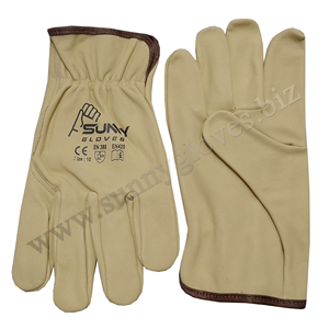 Top Grain Leather <b>Driver</b> Work <b>Gloves</b> Keystone Thumb Design Safety Driving <b>Gloves</b> Elastic Grip Cut Resistance Working <b>Gloves</b> - Product Image 1