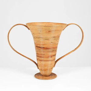 Vase amphore en rotin de style Boho pour la décoration intérieure vase en osier de fleurs rustiques fait à la main du Vietnam - Product Image 1