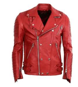 เสื้อแจ็คเก็ตหนังผู้ชาย ดีไซน์แฟชั่นใหม่ล่าสุด แจ็คเก็ตหนัง PU คุณภาพพรีเมียม แจ็คเก็ตหนังวัวแท้สำหรับผู้ชาย - Product Image 5