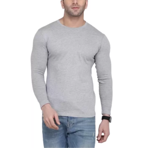 High Quality Men's Full Sleeve Casual Knitted Weave Oversize T-<b>Shirts</b> Custom Printed with Low MOQ <b>Cheap</b> Price Made of Polyester - Product Image 1