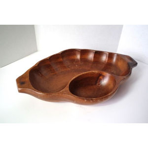 Assiette et plateau à dessert en bois massif faits à la main, ustensiles de cuisine élégants de qualité supérieure, idéaux pour les mariages et les événements spéciaux - Product Image 1