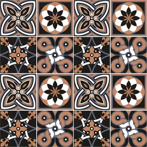 Carreaux de céramique de couleur personnalisée de style marocain 300x300mm intérieur en bois poli par fleur - Product Image 1