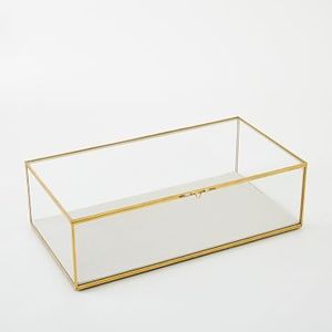 Caja de Joyería de Metal y Vidrio de Primera Calidad, Organizador de Joyas de Alta Calidad para Almacenamiento y Exhibición Seguros - Product Image 2