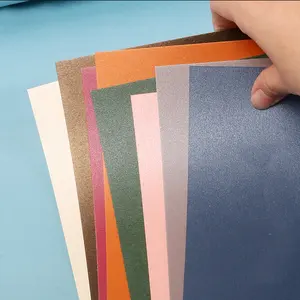 Chromo Art haute qualité Mica lueurs couleur enduite spéciale feuille de papier perle métallique pour emballage carte de boîte-cadeau