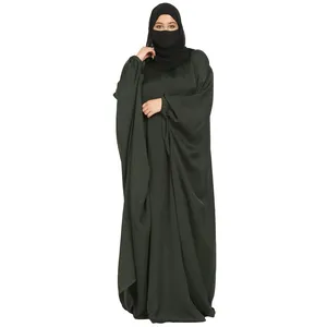 Abaya personalizable para mujeres, caftán Abaya de Dubái, elegante, negro teñido, maxi, último diseño, OEM