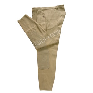Pantalones de Montar a Caballo de Punto de Algodón Premium y Jodhpur con Bolsillo Cruzado, Corte Ajustado, Cierre de Cremallera, Diseño Personalizado - EQUIHAWK - Product Image 1
