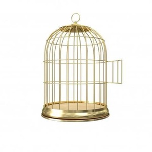 Cage à oiseaux décorative en métal vintage et élégante, cage à oiseaux suspendue durable pour balcon de jardin extérieur et affichage intérieur - Product Image 5