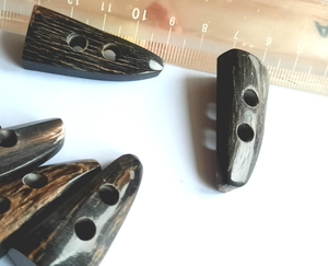 Polished Buffalo Horn <b>Toggle</b> for Garments & Coats - Product Image 2