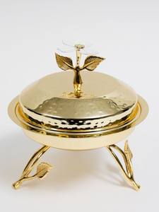 Servidor de comida de Metal dorado de diseño árabe moderno, olla caliente y calentador de alimentos, olla para servir, olla para utensilios de cocina, olla caliente de Metal para Cocina - Product Image 5