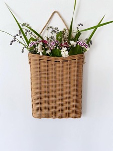 Wicker Wall <b>Basket</b> <b>for</b> <b>Flowers</b> Handmade Storage <b>Baskets</b> Natural Rattan Modern Multifunction Made in Viet Nam - Product Image 1
