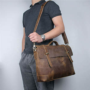 Mallette en cuir classique fabriquée avec des matériaux de qualité supérieure pour des impressions durables et mallette en cuir - Product Image 6