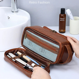 Fashion Portable Custom Waterproof Grooming Travel Cosmetic <b>Case</b> <b>Makeup</b> <b>Organizer</b> Pouch Toiletry Bag - Product Image 2