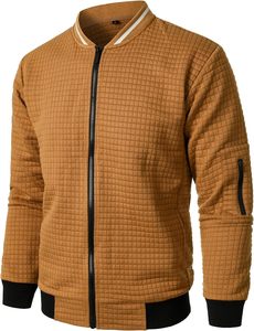 ATLANTIC, chaqueta de bombardero acolchada ligera informal para hombre, cierre de cremallera, puños acanalados, bolsillo de manga útil, respetuoso con el medio ambiente - Product Image 3