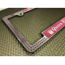 Couvre-plaque d'immatriculation de voiture en cristal scintillant, cadre métallique avec LED et fibre de carbone, compatible avec Tesla, Ford, Toyota Corolla, moto - Product Image 6