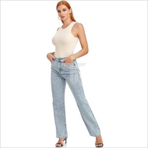 2024, camisetas sin mangas informales para mujer, blusas ajustadas de cuello alto con espalda de corredor sin mangas acanalada, camisa básica de verano superventas - Product Image 2