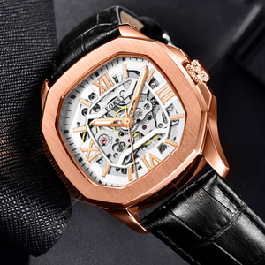 OEM Fabricante Clásico de Moda Logotipo Personalizado de Lujo Movimiento de Esqueleto Automático Mecánico <span class=keywords><strong>Relojes</strong></span> de Alta Calidad para Hombres - Product Image 1