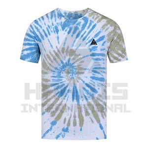 Meilleure collection de couleurs pour hommes t-shirts couleur unique tie dye vente en gros nouveau design de haute qualité couleur unie tie dye t-shirt - Product Image 4
