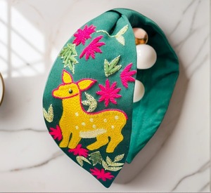 ที่คาดผมประดับลูกปัด ผ้าหลากสี คุณภาพสูง ทนทาน น้ำหนักเบา สไตล์อเมริกัน ปักลายสำหรับผู้หญิงและเด็ก - Product Image 3