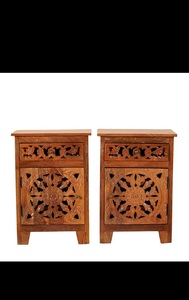 Gabinete rústico de madera maciza con cajones de almacenamiento de gran capacidad, secciones abiertas para exhibición de libros, sala de estar, Hospital y uso escolar - Product Image 4