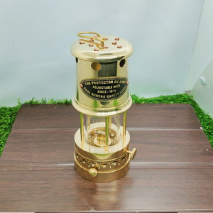 Lámpara de Minero Antigua de Latón Hecha a Mano, Decoración de Boda, Lámpara de Aceite Colgante, Calidad Deluxe, Color Dorado, Personalizable - Product Image 2