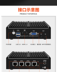 Mini PC Intel J4125 sin Ventilador, Computadora de Red con Cuatro Puertos LAN de 2.5GbE, HDMI, VGA y Diseño Industrial Compacto - Product Image 2