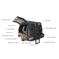 Plateau Ute personnalisé et boîtes à outils d'auvent pour camionnette 4x4 camping-car avec boîte à outils et cuisine