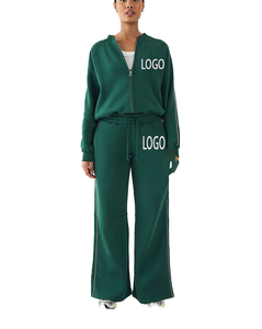 Conjunto Deportivo de Moda de Lujo para Mujer, con Rayas Laterales, Cintura Elástica, Forro Polar Térmico de Invierno, Cremallera, Ropa de Estar por Casa - Product Image 5