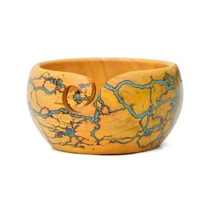 ชามใส่ไหมพรมไม้ทำมือสำหรับผู้ที่ชื่นชอบการถักไหมพรม งานฝีมือตกแต่งจากอินเดีย - Product Image 2