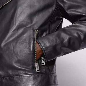 Vestes en cuir pour hommes, design personnalisé, produit à succès, vêtements d'hiver, tissu 100% cuir, nouveau style, veste pour hommes de la rue principale, 2025 - Product Image 4