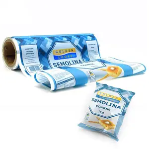 Food grade aluminum foil plastic bag automatic laminating coffee tea sachet packaging roll film for chocolate bar snack chips