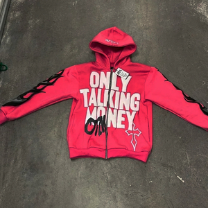 เสื้อฮู้ดโอเวอร์ไซส์ผ้าคอตตอนโฟมพิมพ์ลายพัฟเสื้อผ้าทรงหลวม - Product Image 4