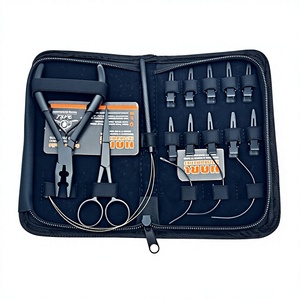 Kit de pinces à cheveux professionnelles multifonctionnelles en micro/nano noir mat avec logo personnalisé, pour l'ajustement et le retrait, en acier inoxydable - Product Image 4