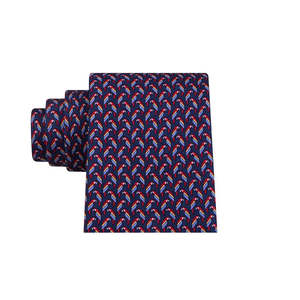 Cravatta Classica Casual da Uomo Tommy Hilfiger in Seta con Piccolo Pappagallo, Blu Navy, Taglia Regolare, in Lana Jacquard con Stampa Floreale a Pois e Righe - Product Image 2