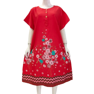 Material de rayón de alta calidad, vestido Daster de talla grande para mujer, ropa de dormir holgada de rayón para el hogar - Product Image 1