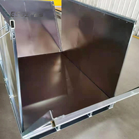 Caisse en acier pliable résistante de palette de stockage en caoutchouc en acier résistant en métal 1000kg
