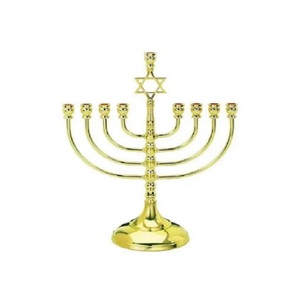 Authentique menorah à sept bras en laiton antique fait à la main bougeoir en métal bougeoir personnalisé vintage pour la maison ou le cadeau - Product Image 3