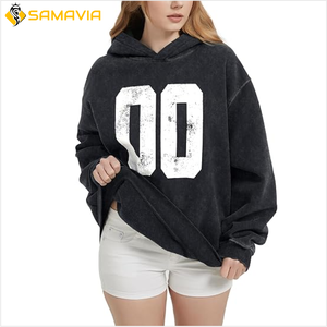 Sweat à capuche élégant et surdimensionné pour hommes et femmes 100% coton Urban Fashion Wear avec pantalon de survêtement pour hommes Acid Wash Hoodie - Product Image 6