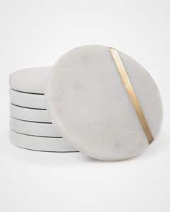 ชุดจานรองแก้วหินอ่อนหรูหรา ทนทาน ทำมือ ดีไซน์ทันสมัย พร้อมพิมพ์ลาย UV สำหรับใช้ในโรงแรม ร้านอาหาร บาร์ - Product Image 1