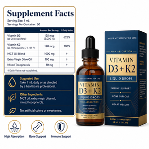 Fórmula Avanzada <span class=keywords><strong>de</strong></span> Vitamina D3 K2 MK-7 con <span class=keywords><strong>Aceite</strong></span> MCT y Mezcla <span class=keywords><strong>de</strong></span> <span class=keywords><strong>Aceite</strong></span> <span class=keywords><strong>de</strong></span> <span class=keywords><strong>Oliva</strong></span> <span class=keywords><strong>Virgen</strong></span> <span class=keywords><strong>Extra</strong></span>, Suplemento Líquido D3 K2 <span class=keywords><strong>de</strong></span> Alta Absorción OEM - Product Image 6