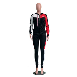 Femme Vente en gros de haute qualité Logo personnalisé Survêtement/Nouvelle arrivée Couleur solide Femmes Drop Shoulder Sweatshirt et pantalon de survêtement - Product Image 5