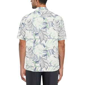 OEM Logo personnalisé Design 100% Lilen Chemise à manches courtes couleur imprimé fleurs pour hommes avec col rabattu de BD - Product Image 4