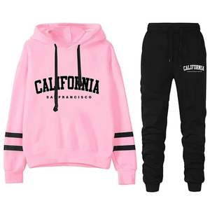 Ensemble de survêtement unisexe d'hiver en nylon/coton de haute qualité, écologique, avec sweat-shirt à capuche et pantalon de survêtement, streetwear - Product Image 1