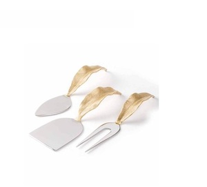Ensemble de 3 outils à fromage de haute qualité coupe-fromage en métal avec manche en marbre en bois prix - Product Image 6
