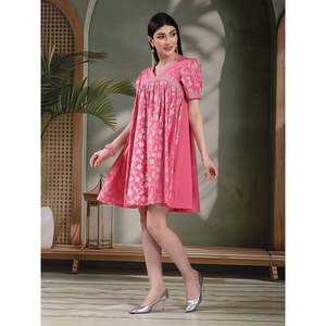 Vestido de Seda con Estampado Étnico para Mujer, Estilo Pakistaní, Lehenga Choli con Choli y Salwar, Ropa Étnica India, Color Rosa - Product Image 3