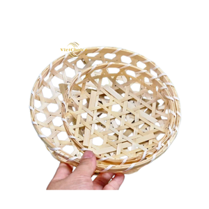 Custom Bamboo <b>Basket</b> Eco Conscious Woven <b>Basket</b> for Storage and Decoration - Product Image 2