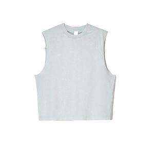 Camiseta sin Mangas Deportiva Personalizada con Logotipo para Hombre, 100% Algodón, de Alta Calidad, Tejida, Informal, con Patrón Liso - Product Image 5