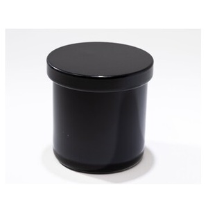 Hot Selling Black Enamel Finished Cylinder Metal Candle Jar Eco-Friendly Light Weight for Home Hotels Weddings Christmas <b>Decor</b> - Product Image 1